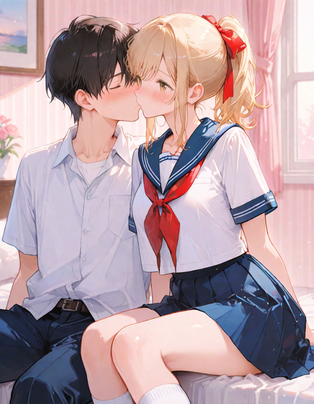 準備していた金ポニテちゃん