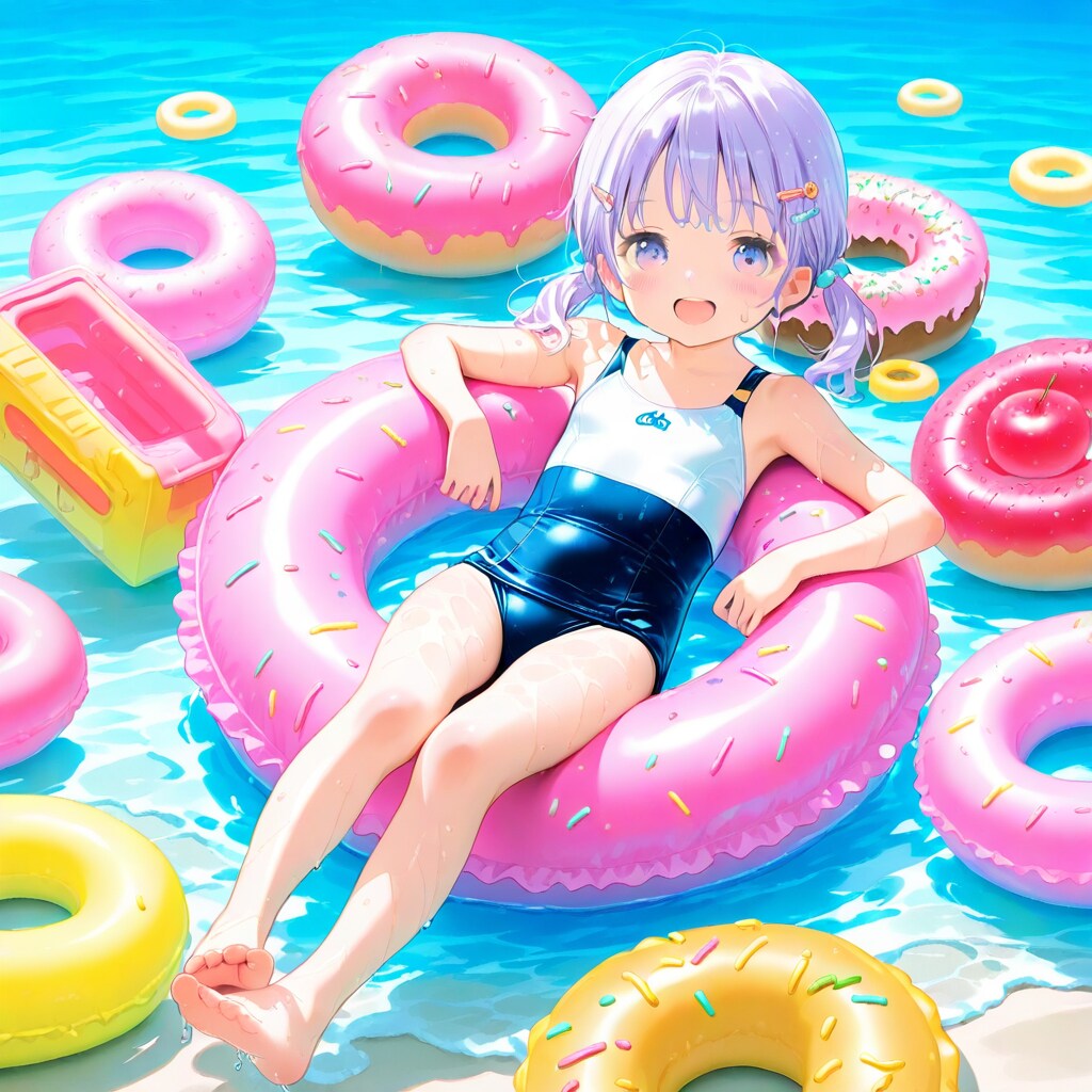 ドーナツ浮き輪！！ | の人気AIイラスト・グラビア