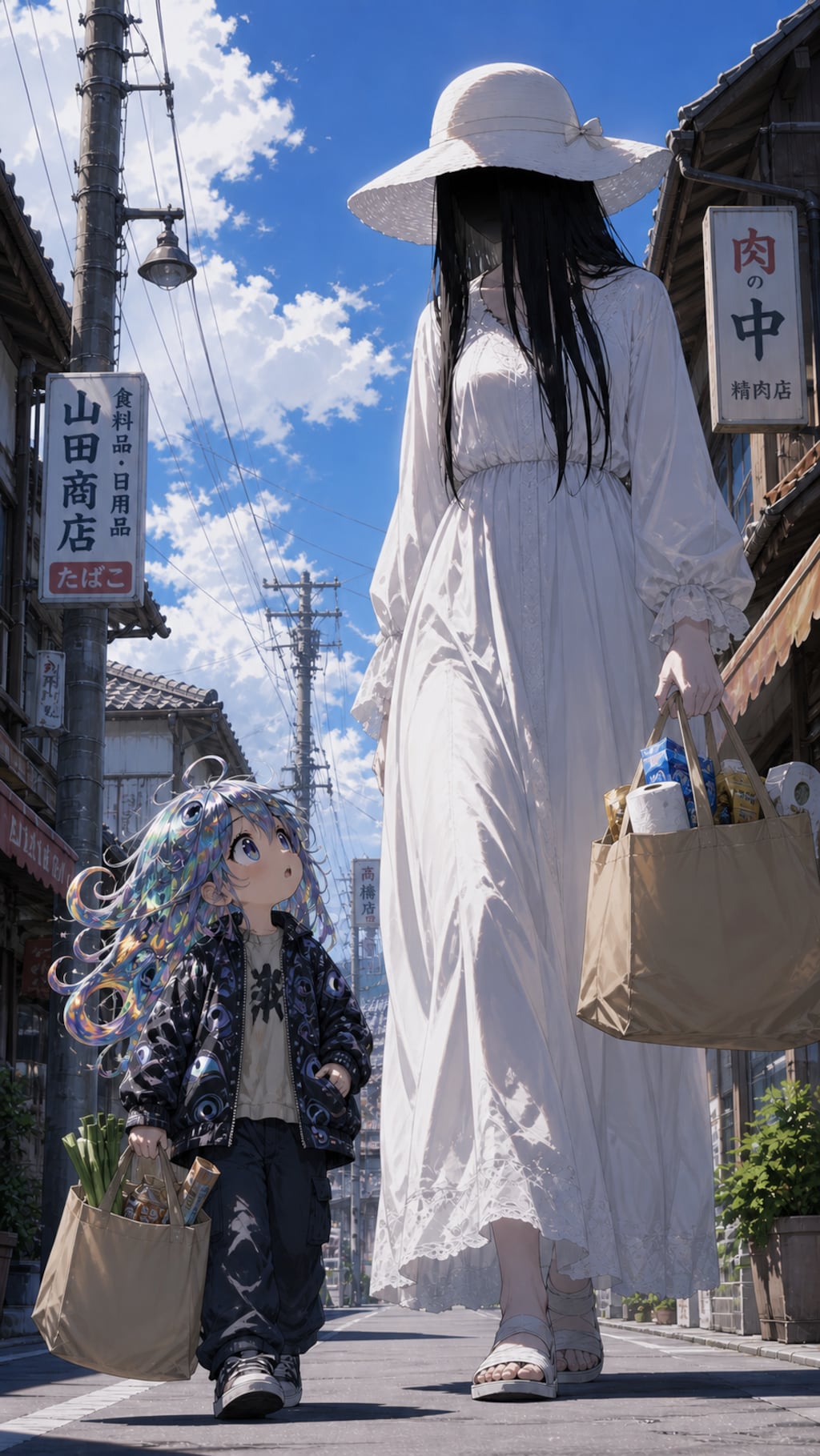 自然なロングスカート