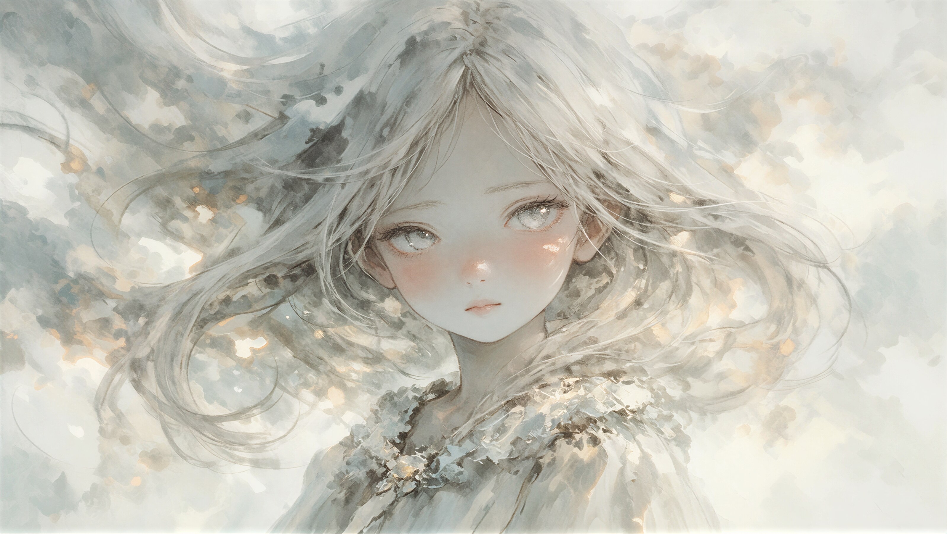銀白の髪 2 | の人気AIイラスト・グラビア
