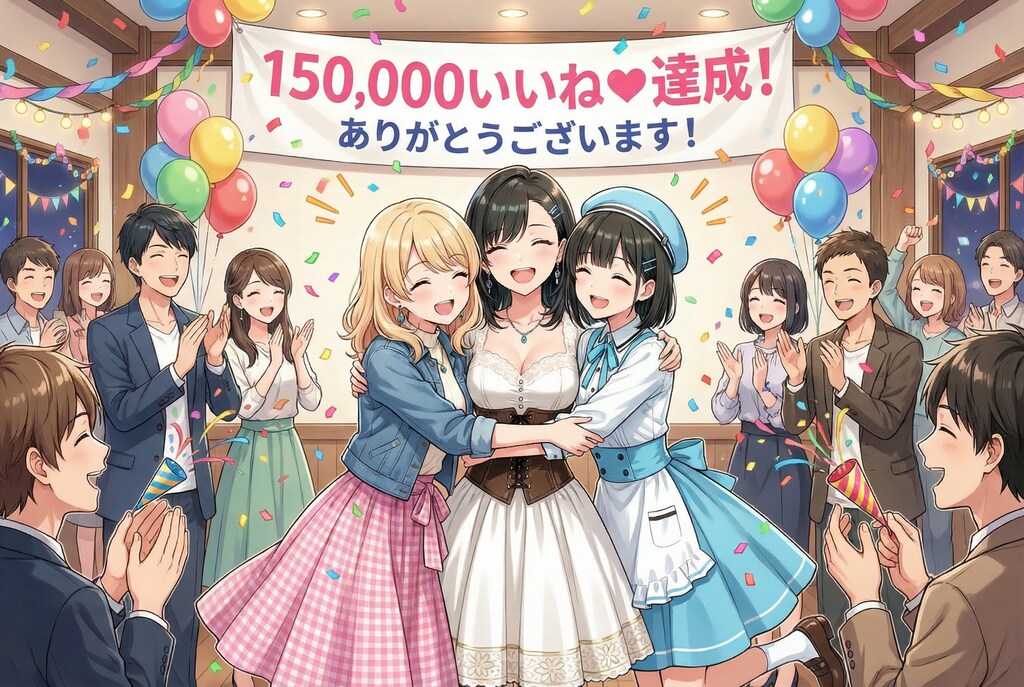 150,000いいね💓ありがとうございます♪🥰🎊🎉✨