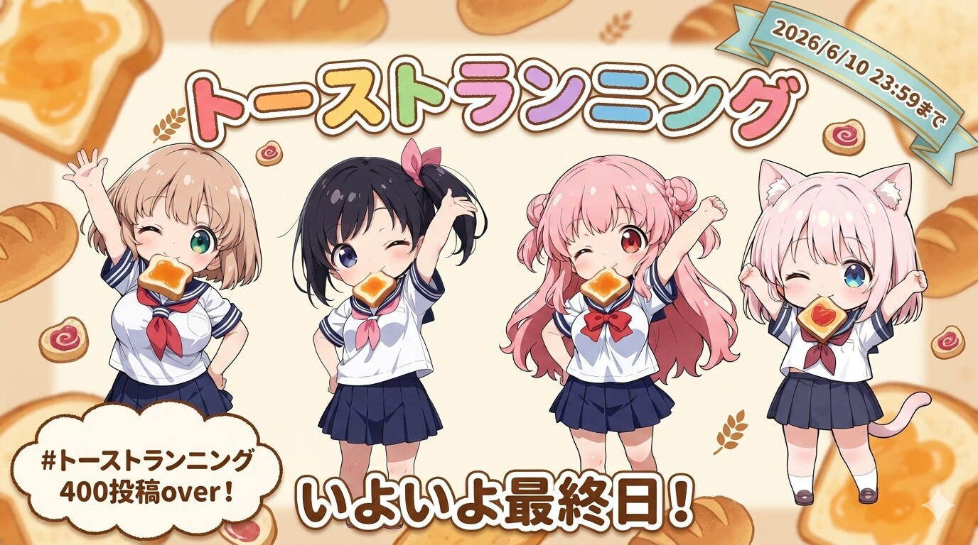 トーストランニング！いよいよ最終日！