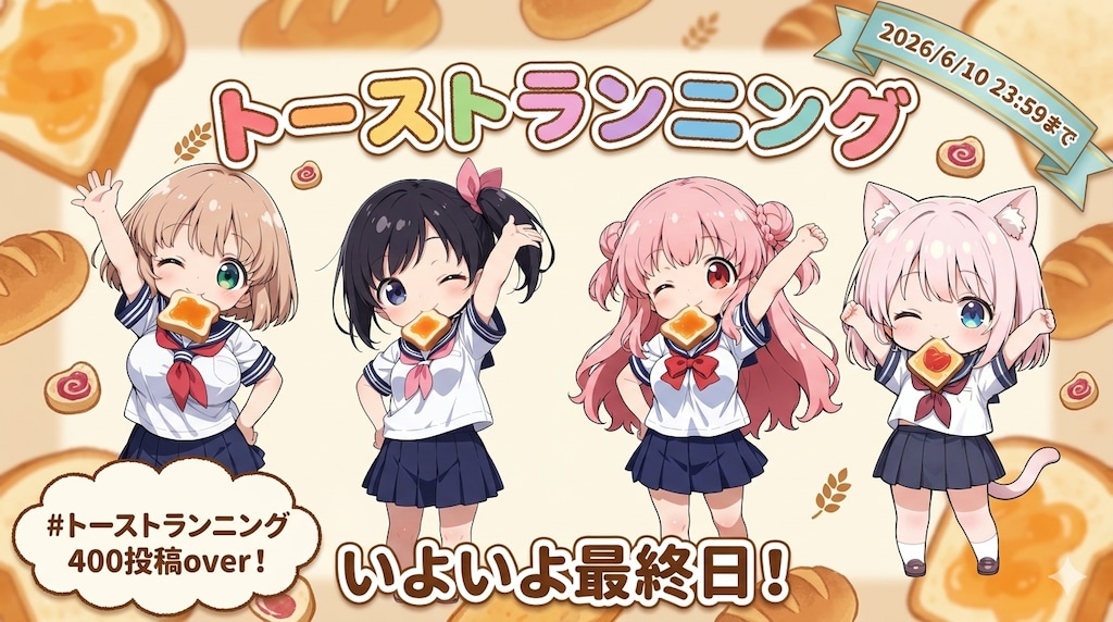 トーストランニング！いよいよ最終日！
