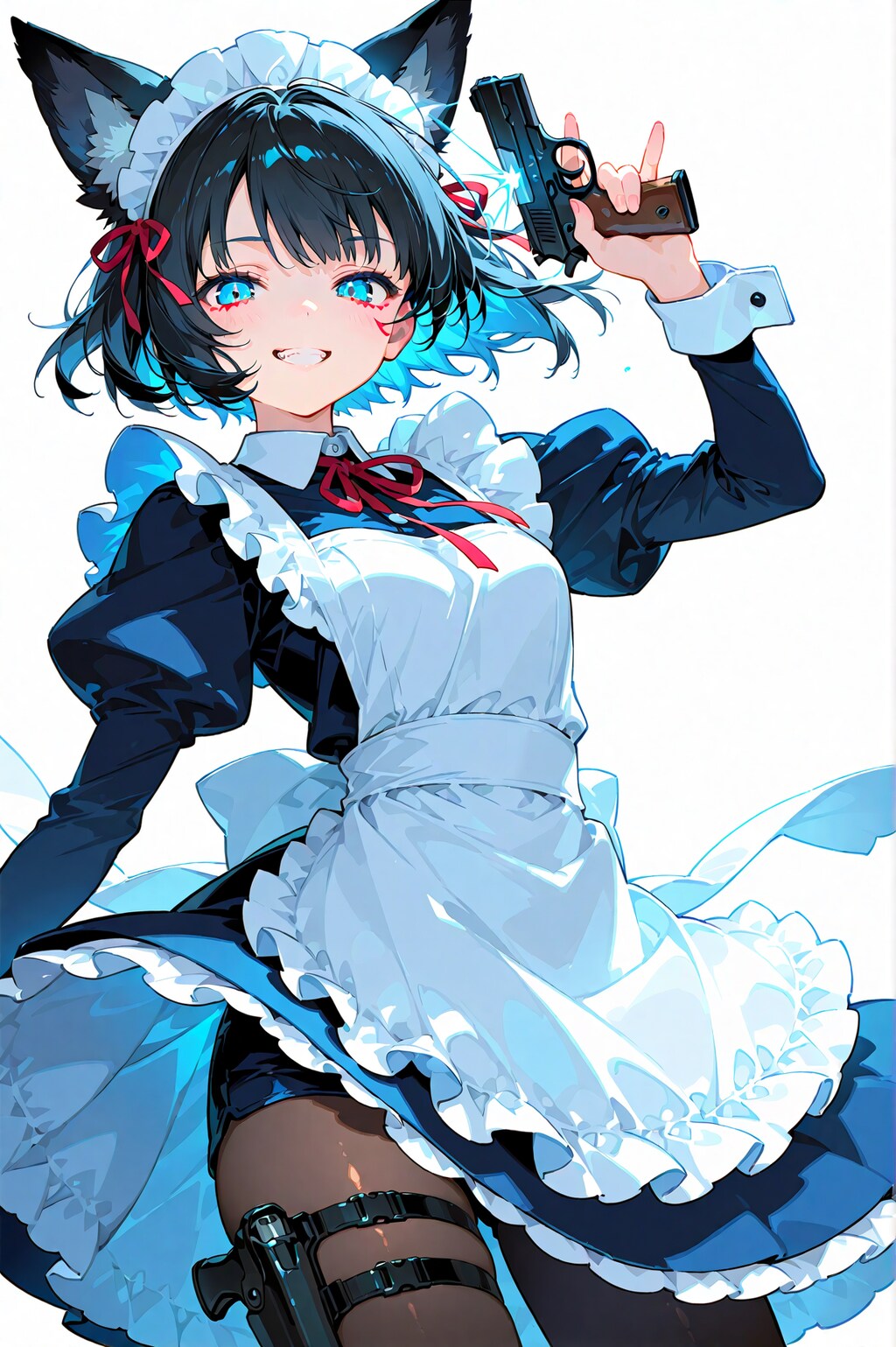 【誕生日FA御礼】サイバーパンク二挺拳銃紗奈ちゃんとジュネット (for Armaさん)