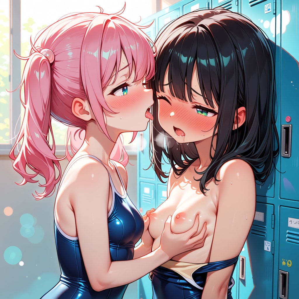 更衣室と百合