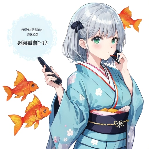 和服と金魚 | の人気AIイラスト・グラビア