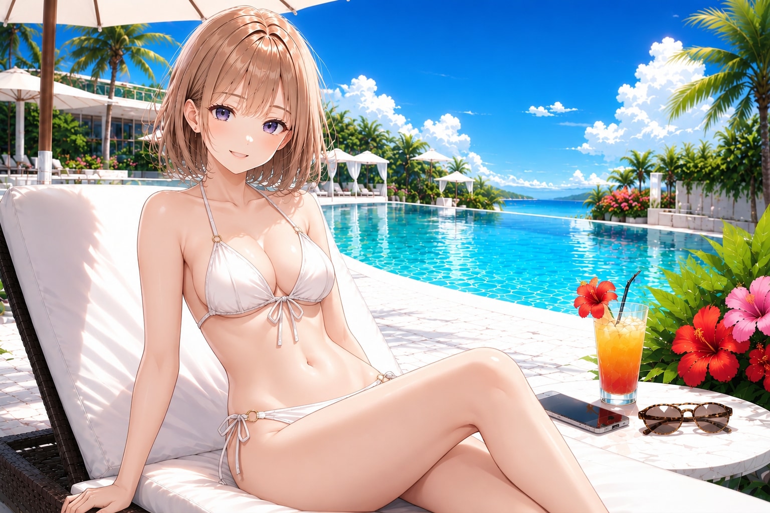 真夏のリゾート