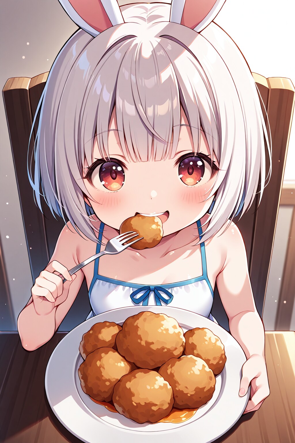 うさ耳娘とから揚げ　その２