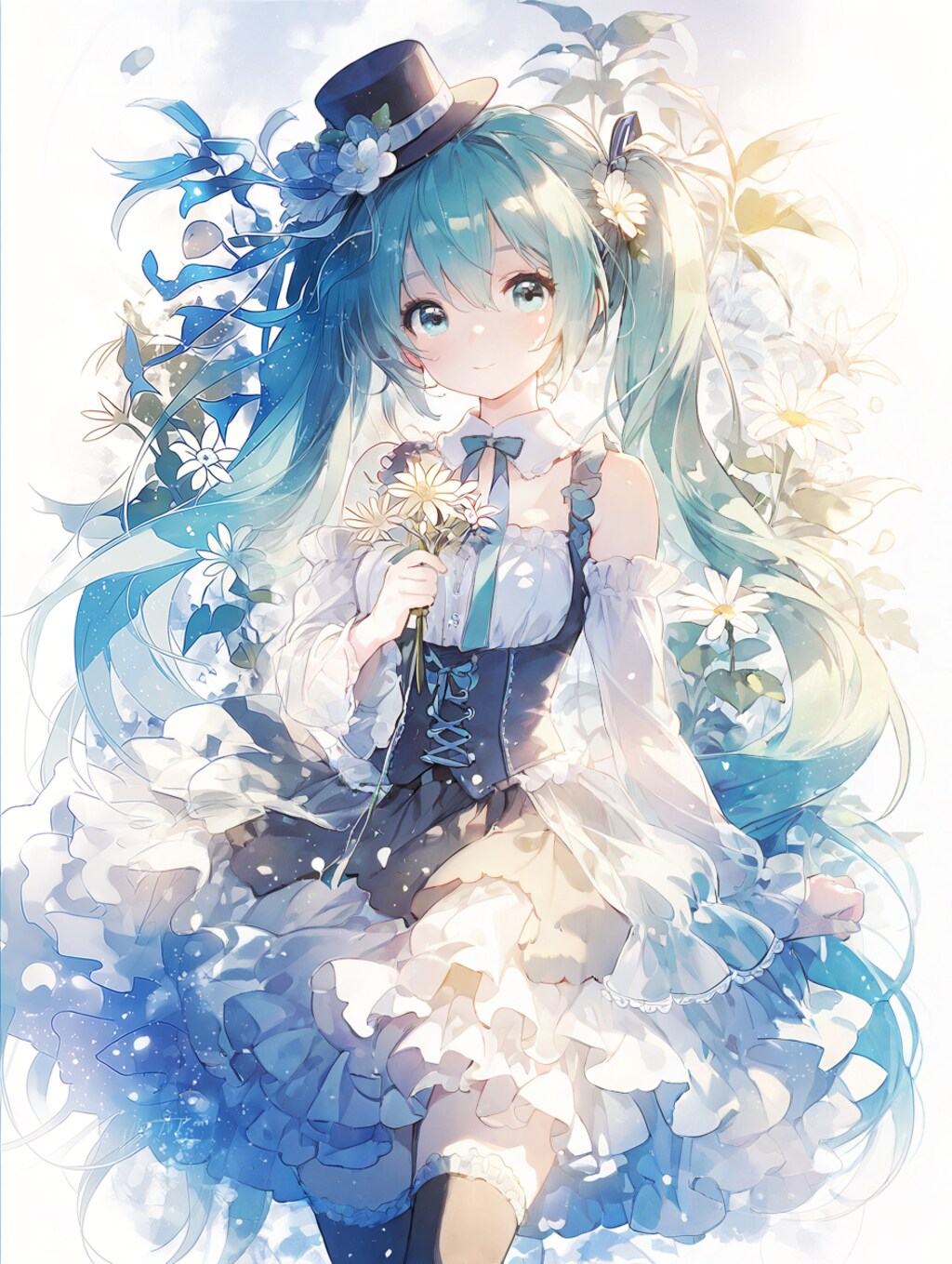 光る花
