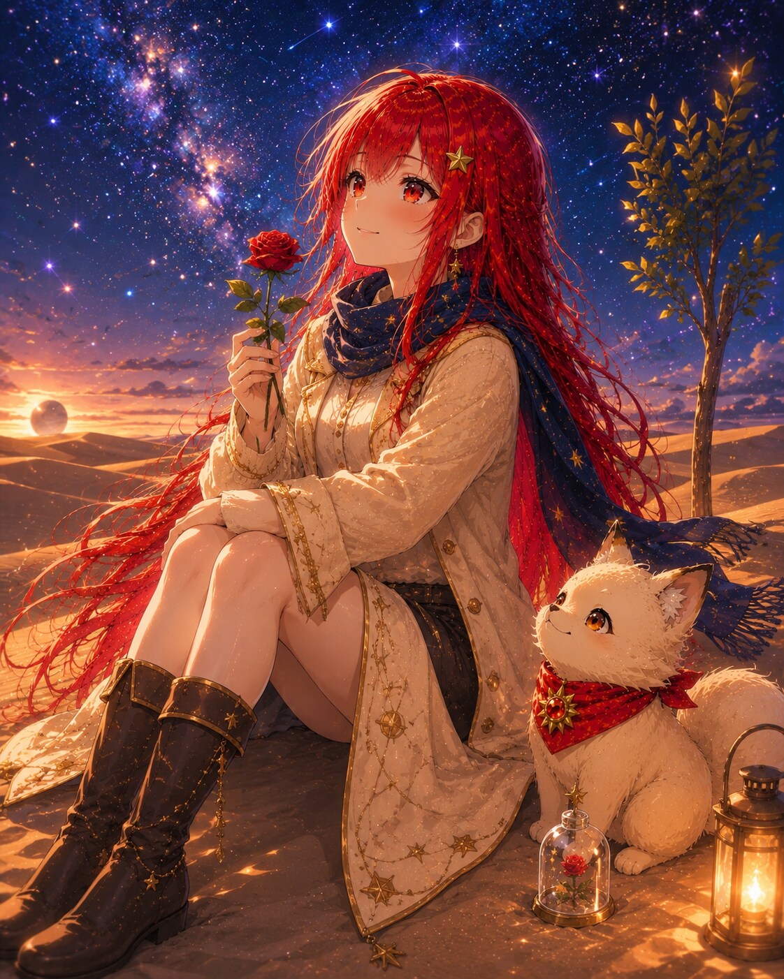 小さな星の上で、ひとり咲くバラ💫🌹