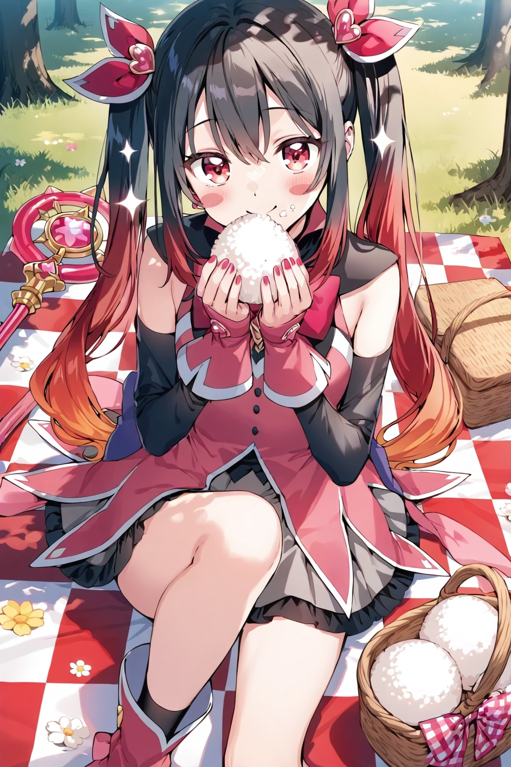 ピクニックに行った魔法少女