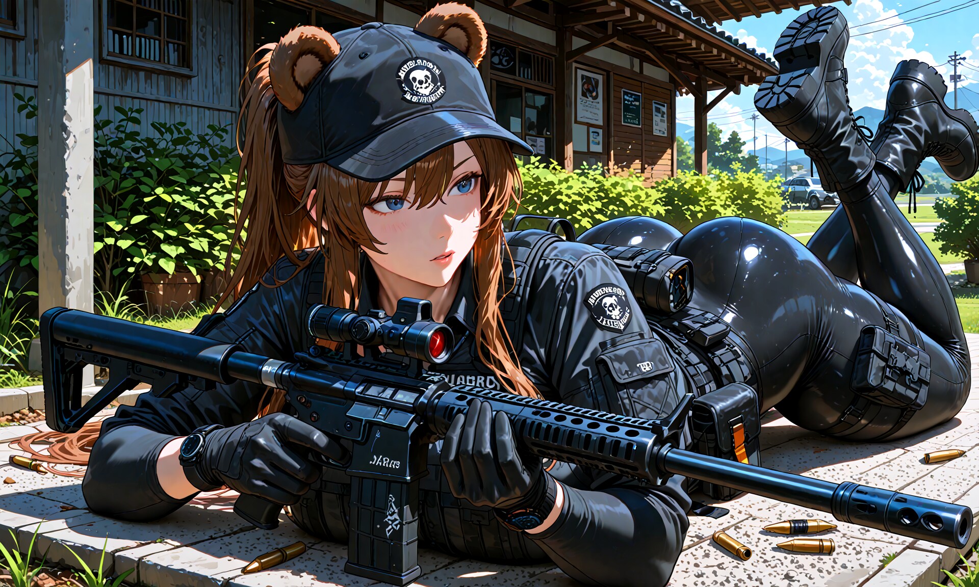 黒装の照準線