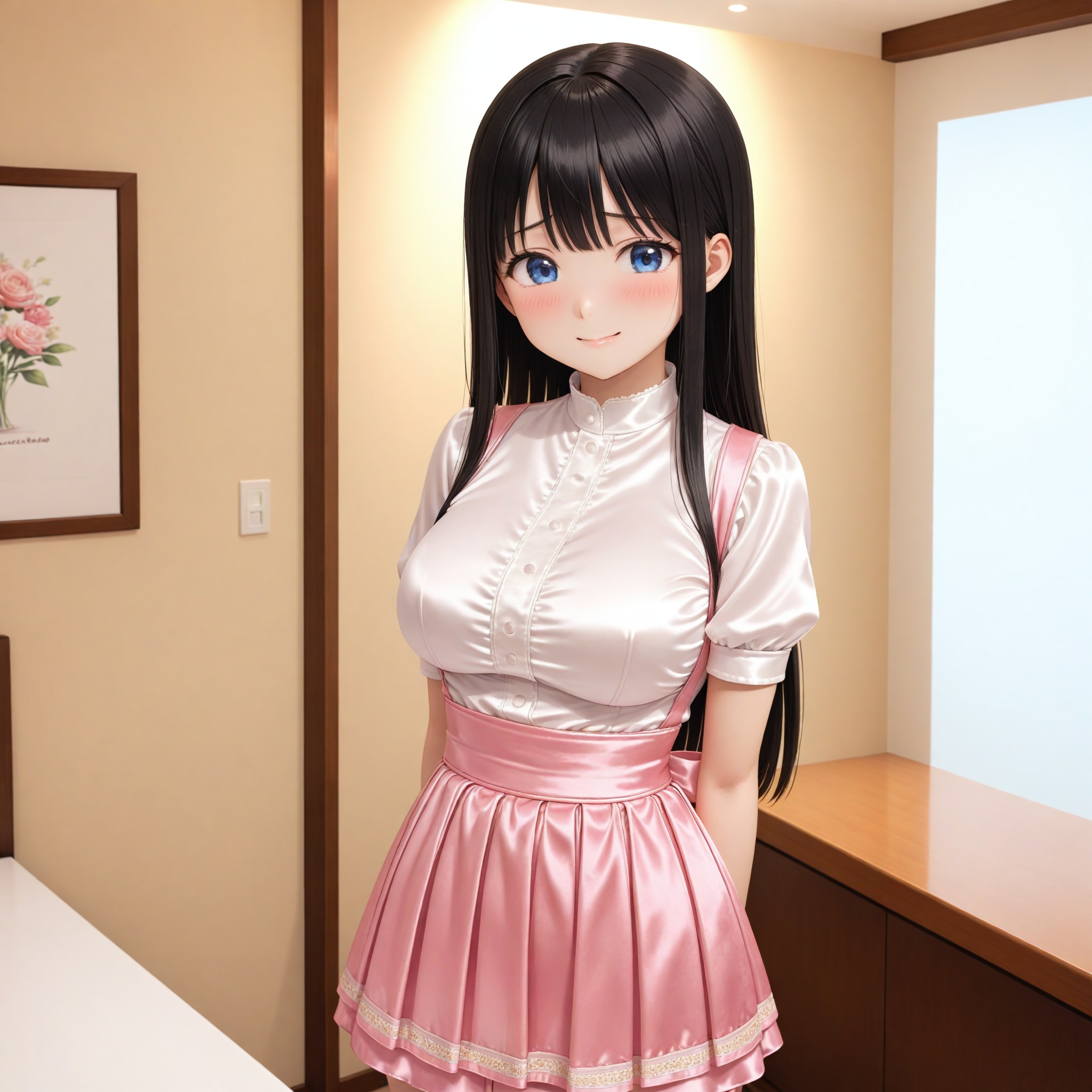 ピンクサテンアンミラ風