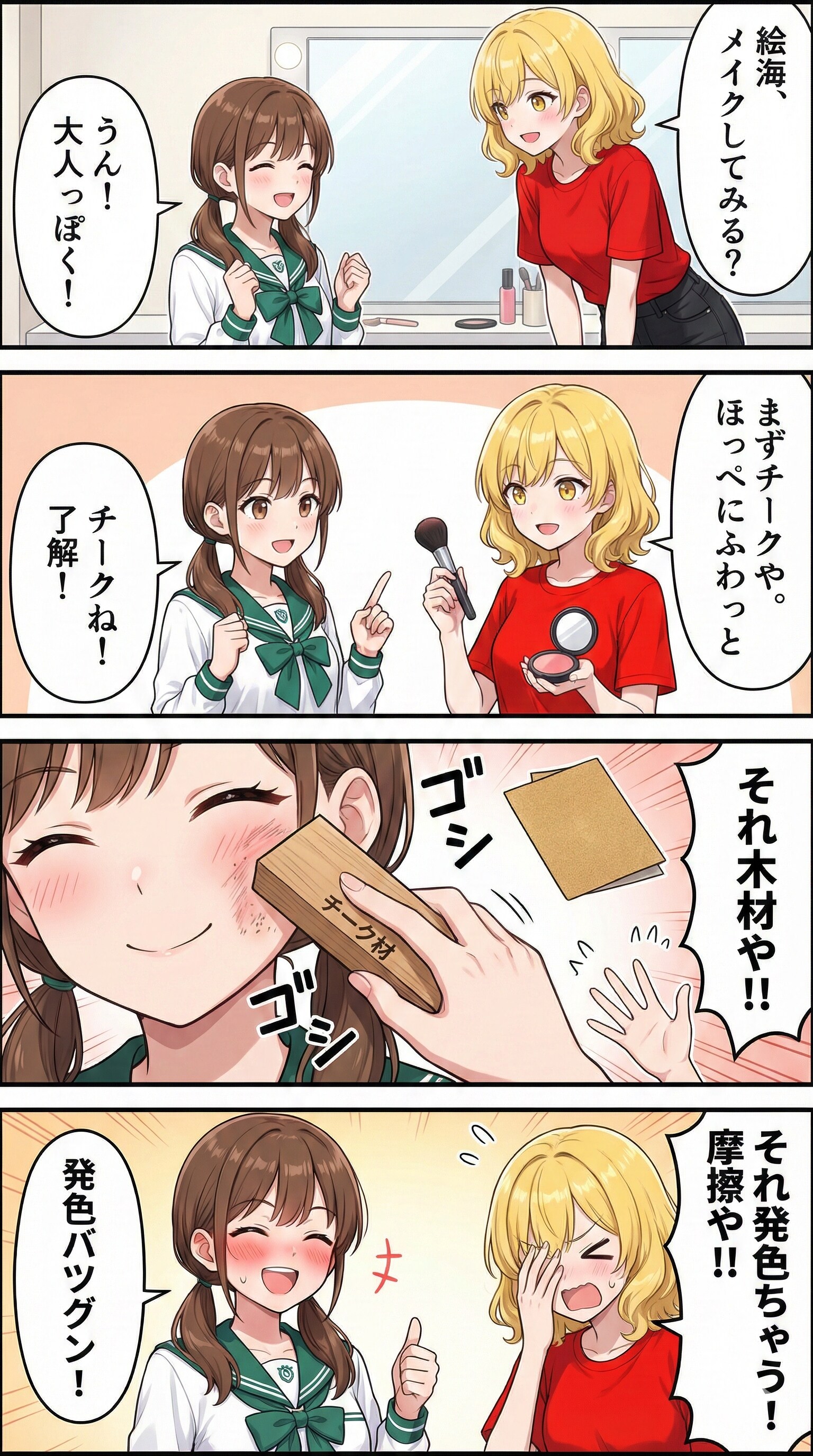 絵海ちゃん、メイクに挑戦