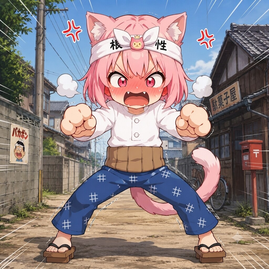 たまにはねこちゃんにもカワイイ衣装を・・・・あっ！！プロンプト間違えたっ！！😱