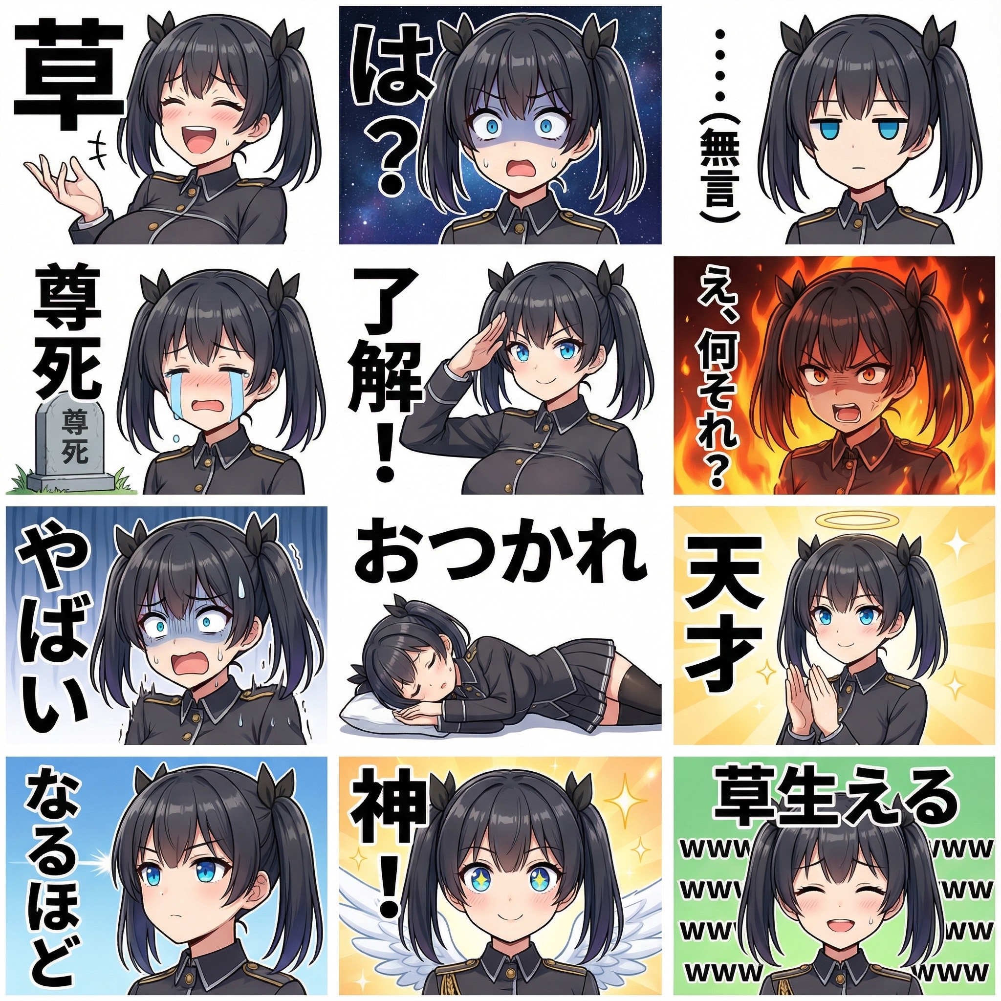 ツインテちゃん　スタンプ