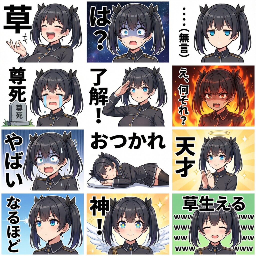 ツインテちゃん　スタンプ