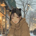 ❄️AIが描く北欧の冬旅！ヘルシンキ名所×アニメ女子のあったかモードコーデ3選❄️ 2枚目