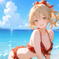 浴衣と水着 4枚目