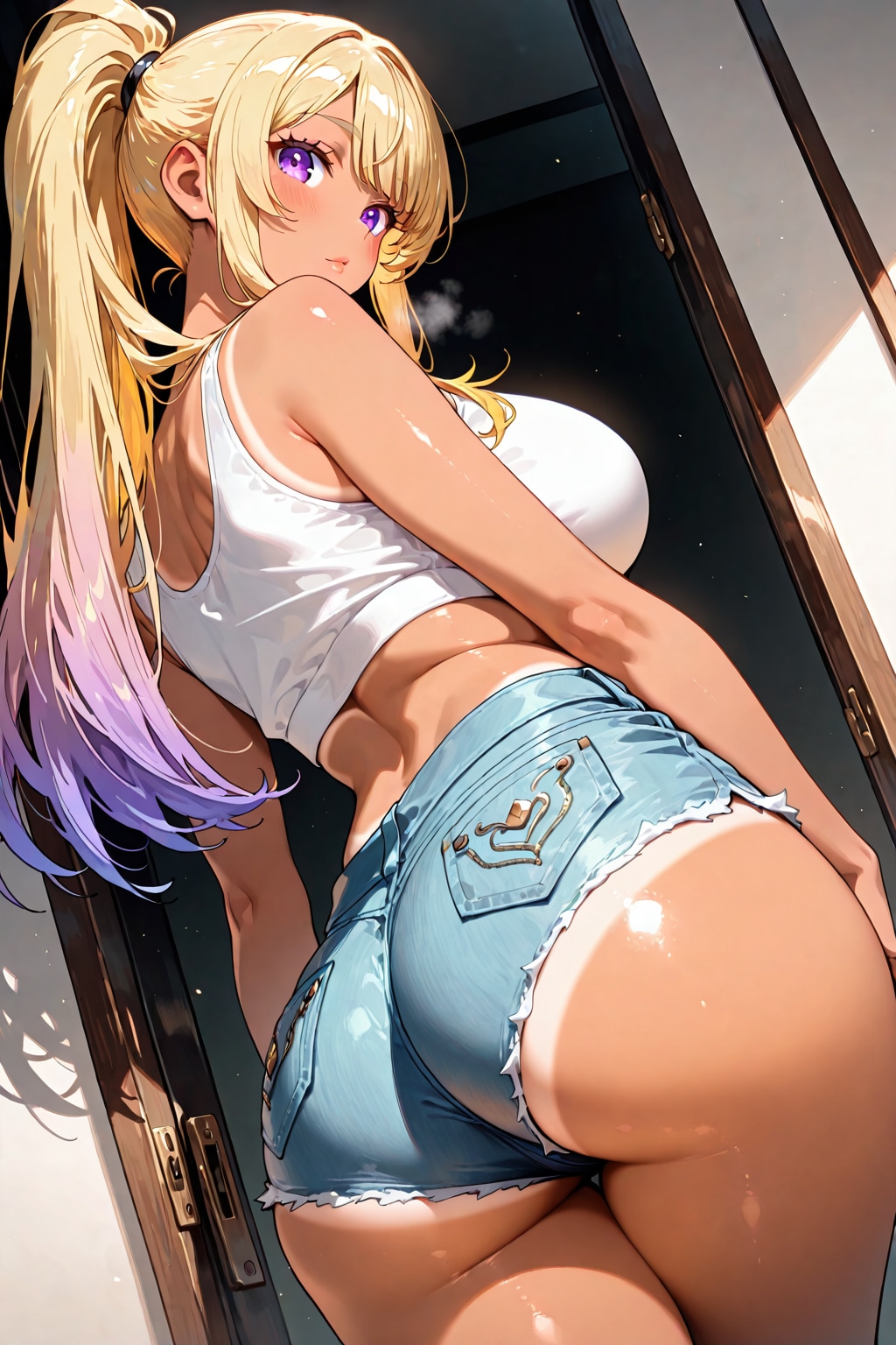 金ギャルホットパンツ①