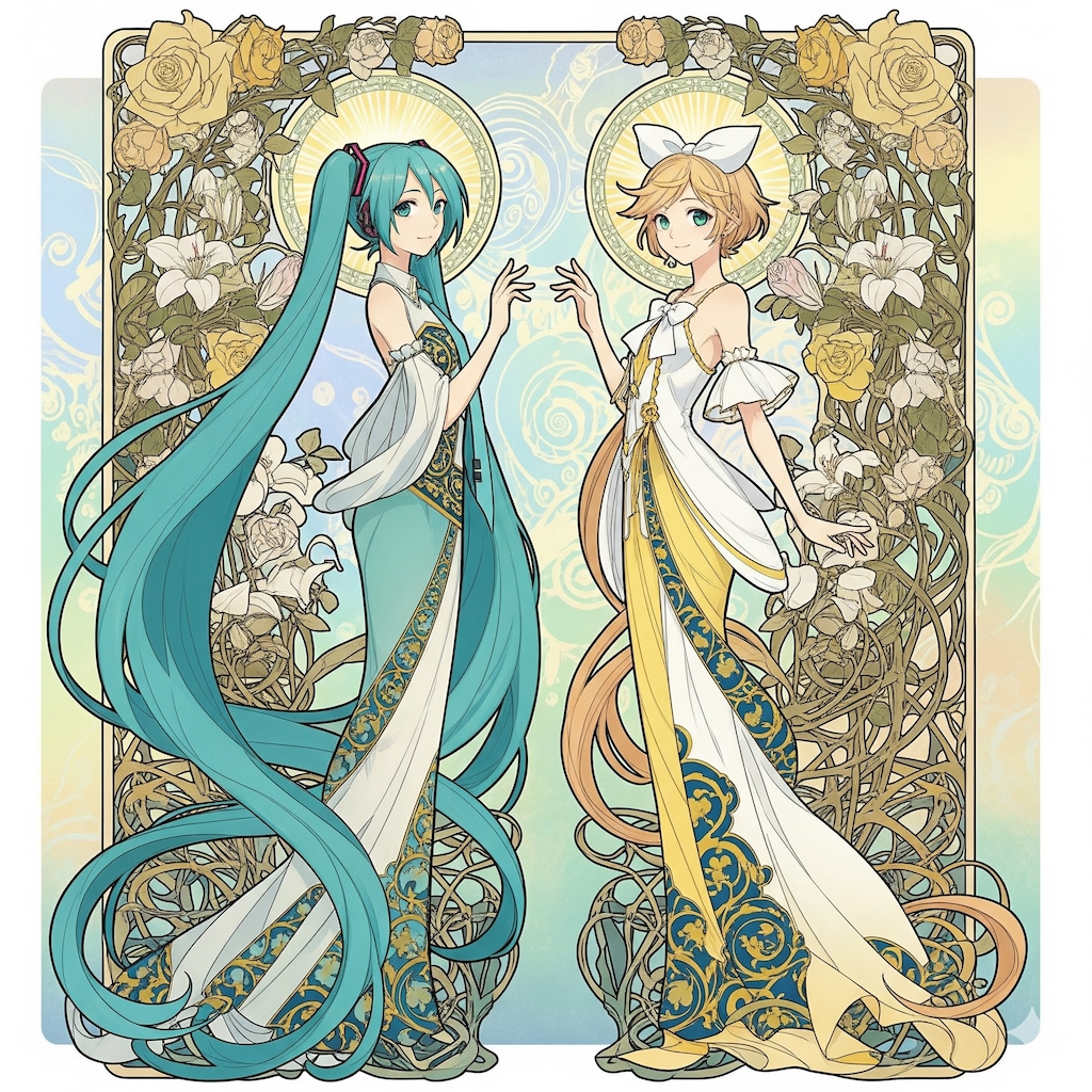 芸術的ミクさんリンさん