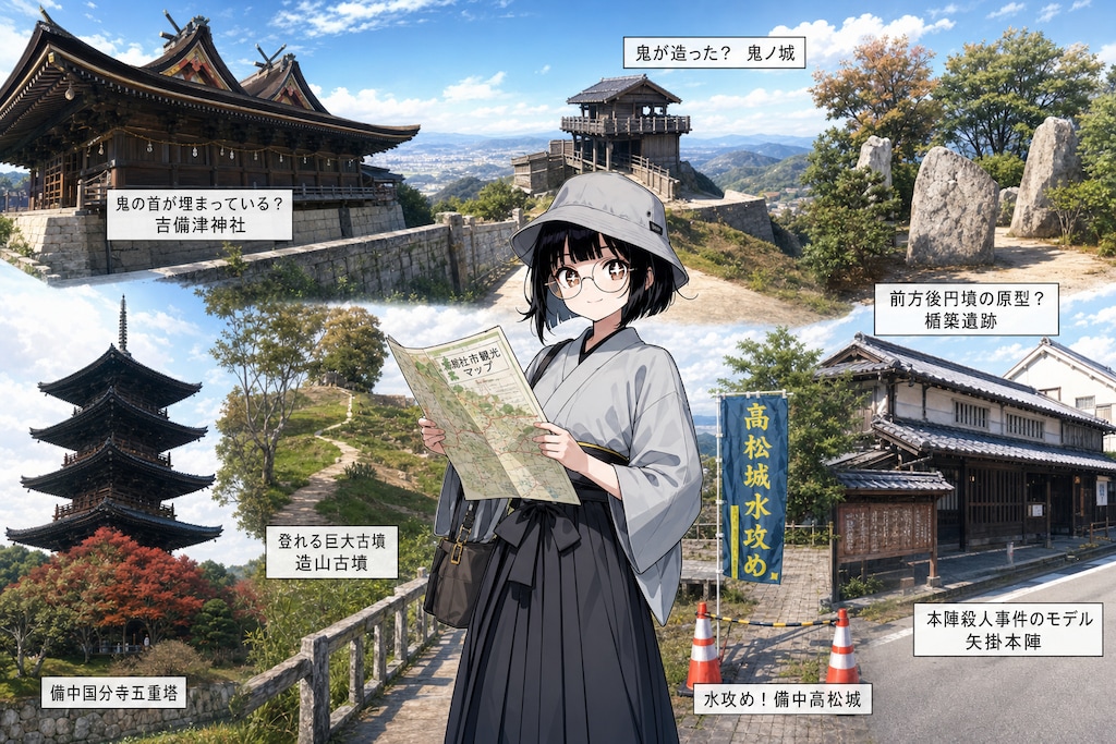 岡山県総社市とその周辺