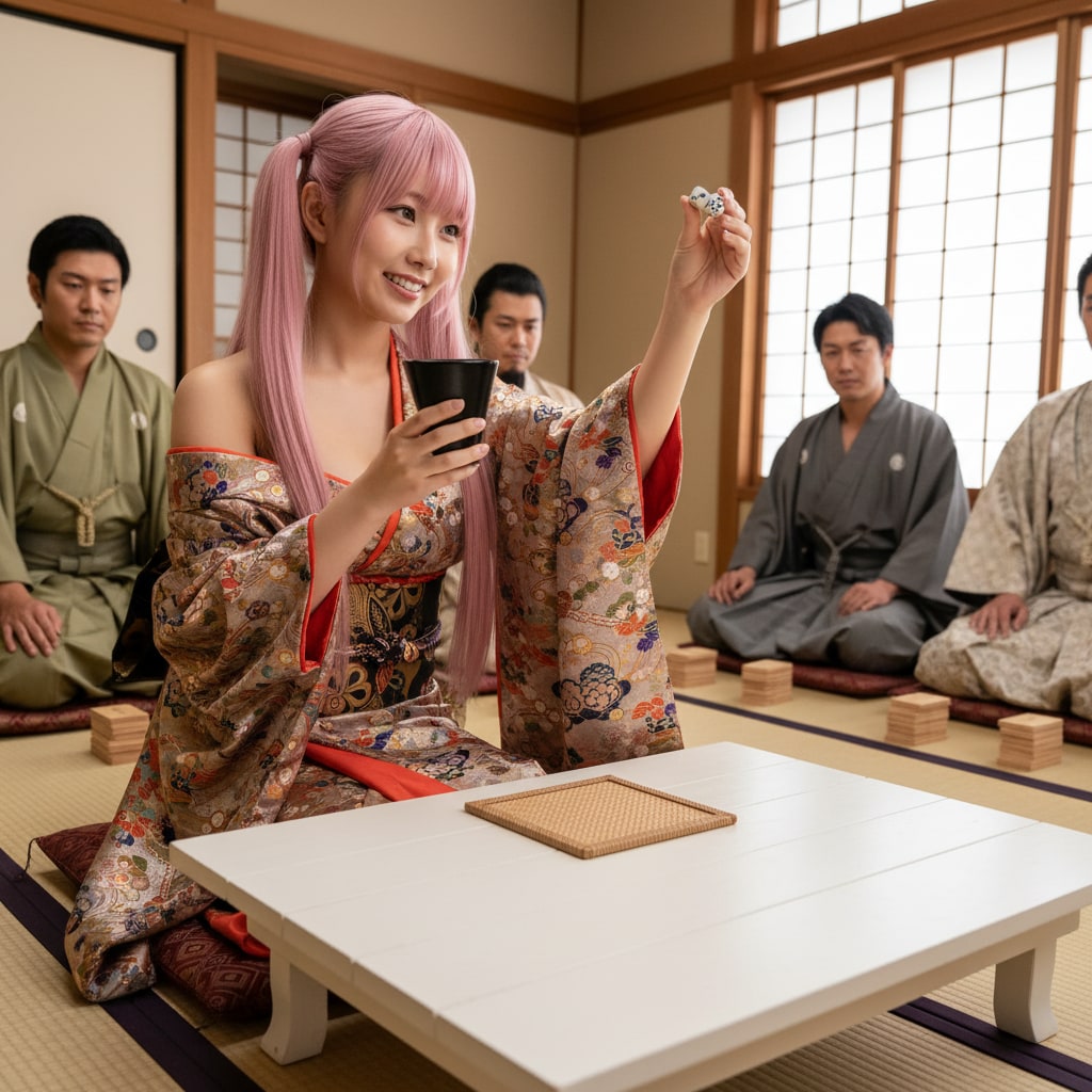 ももツイさん。勝負事の日。丁半ゲーム