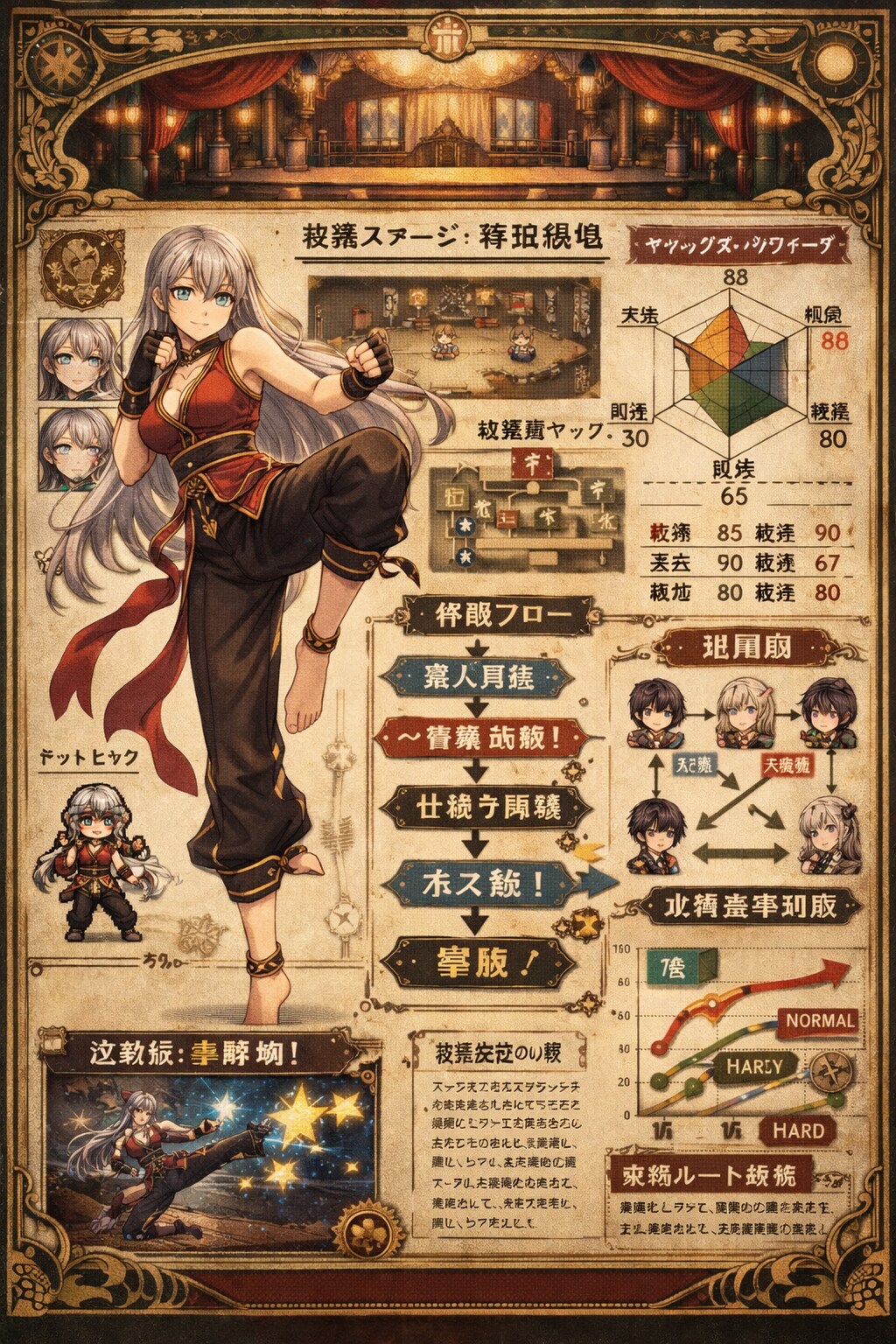 格闘家､舞踏家にして武闘家、キャラクター、