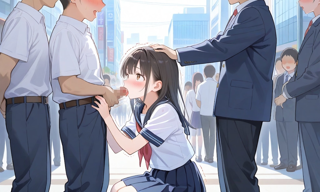 性処理係JKの街中フェラ抜き(1)