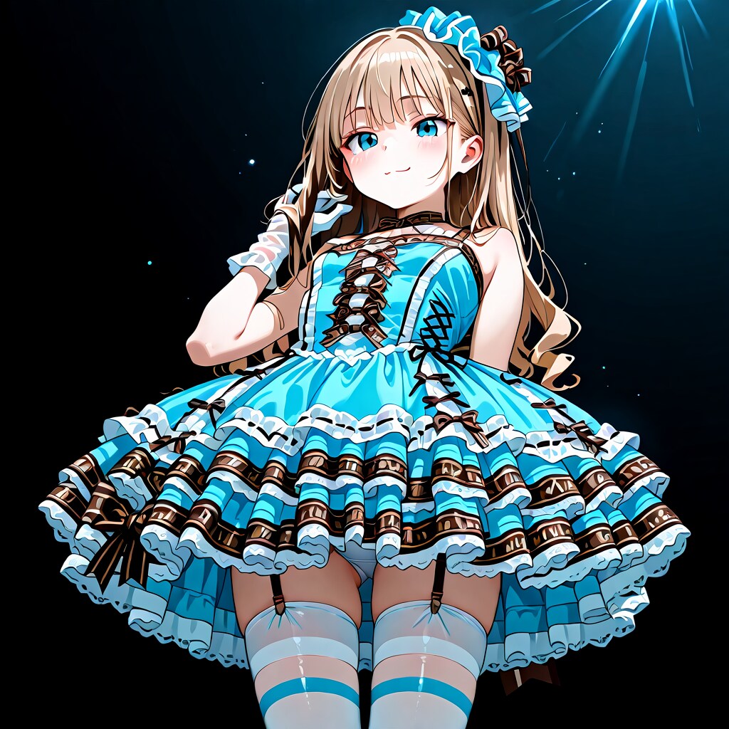 可愛いドレスでおぱんちら♡