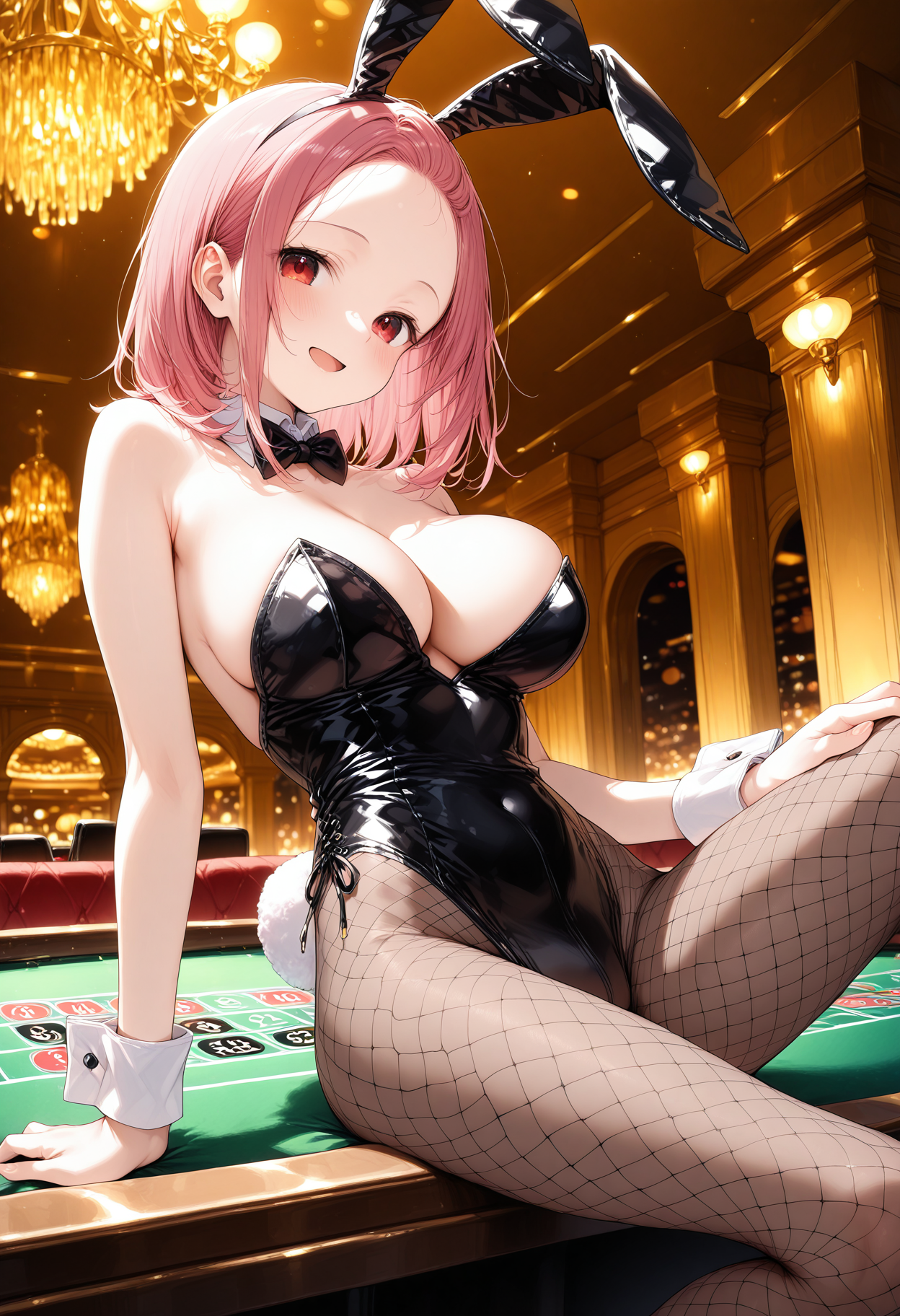 ピンク髪 バニーガール