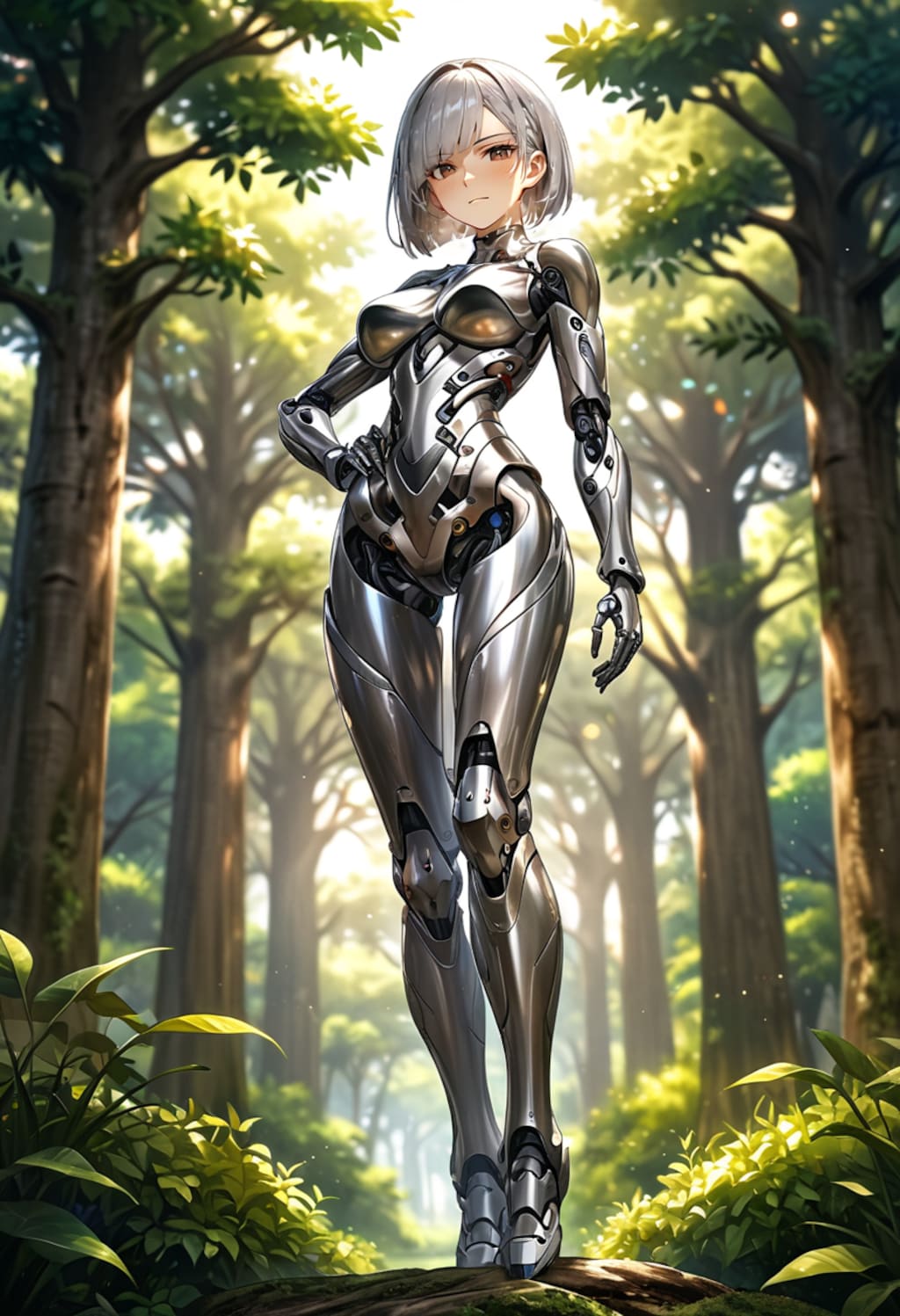 森の中のメカ子