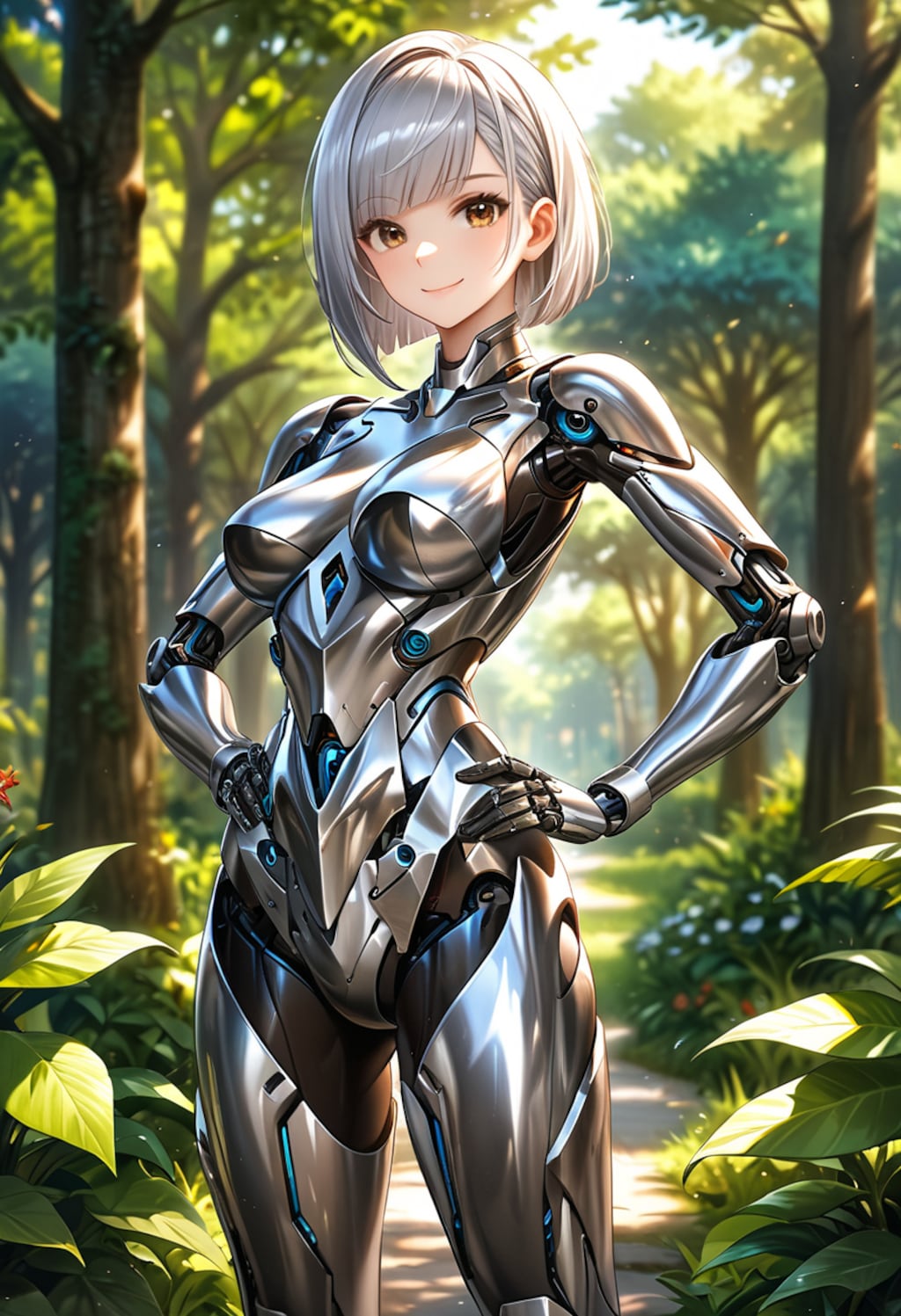 森の中のメカ子