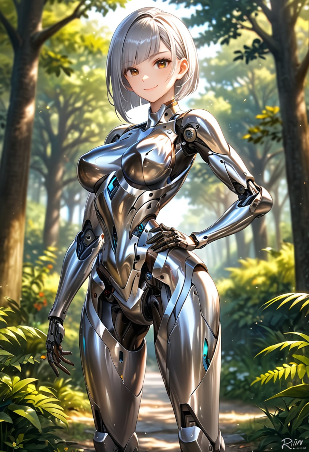 森の中のメカ子