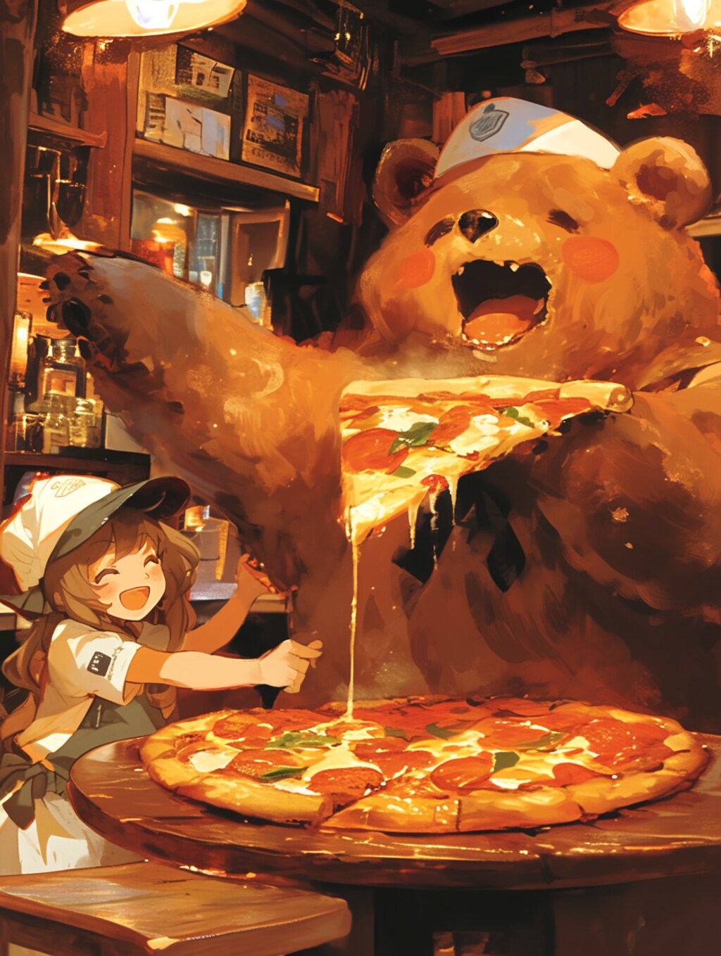 くま娘✖︎ピザ🍕🐾