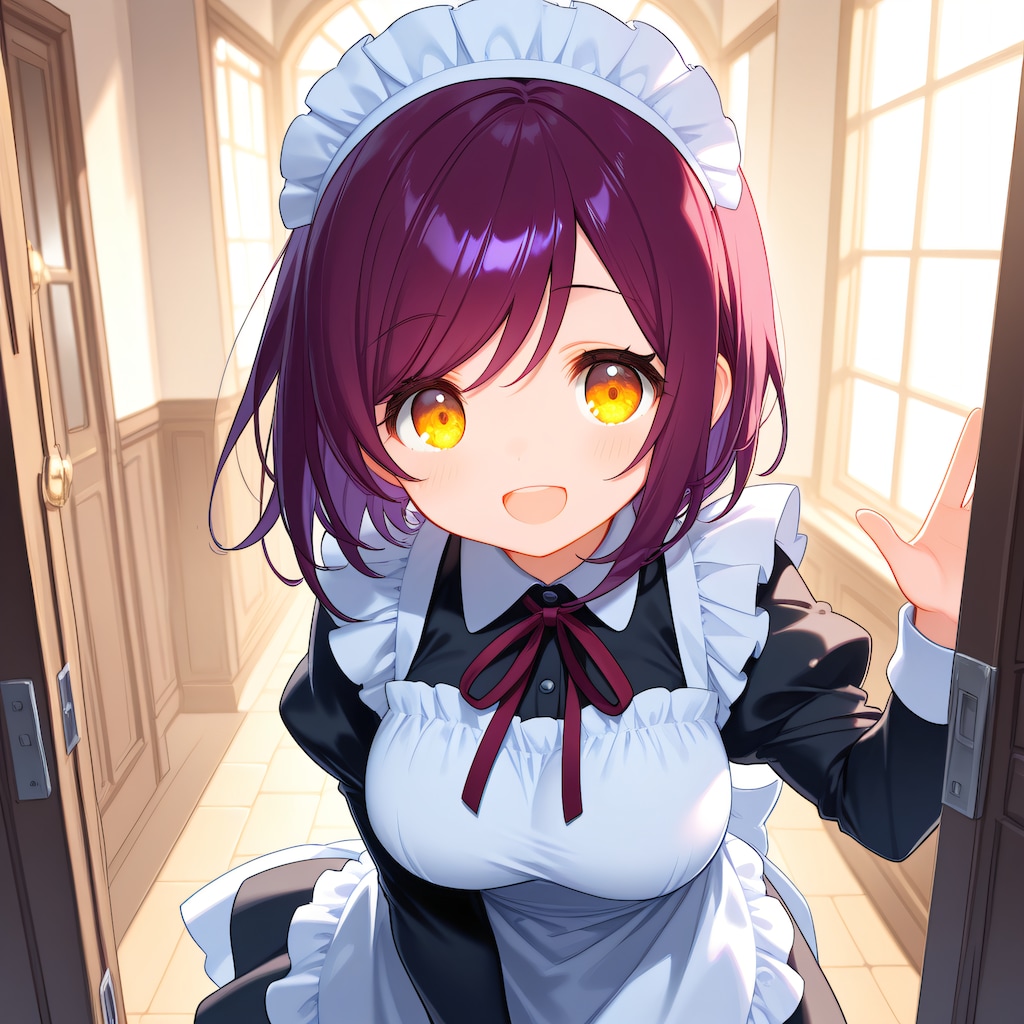 おはようございます（挨拶メイドの芽衣ちゃん）