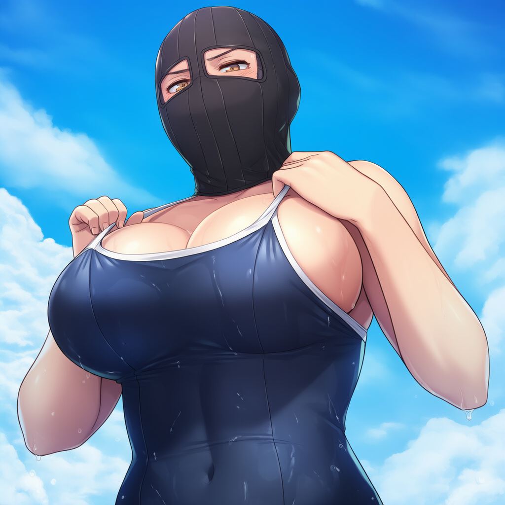 スク水＋目出し帽