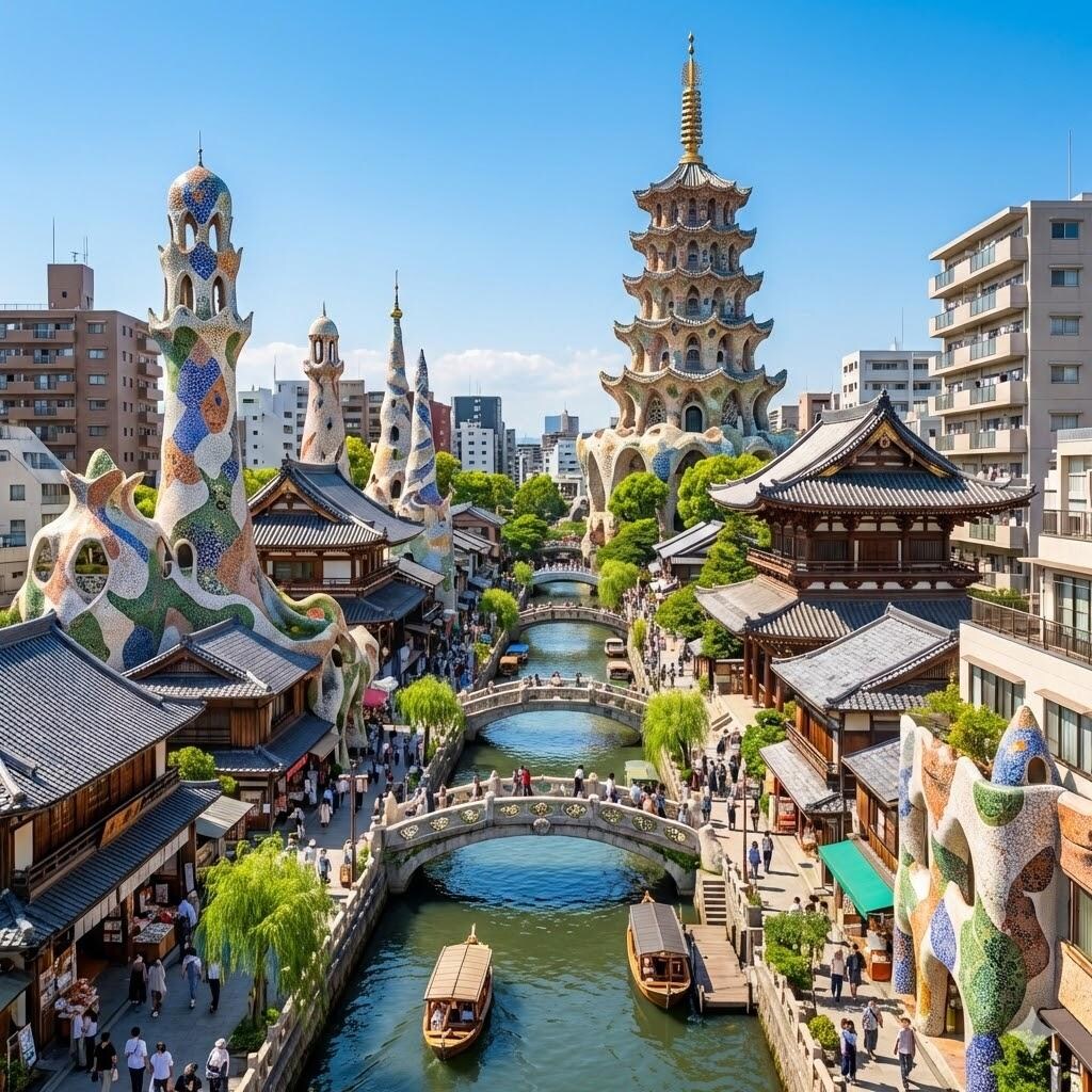 ガウディが改造した田舎町