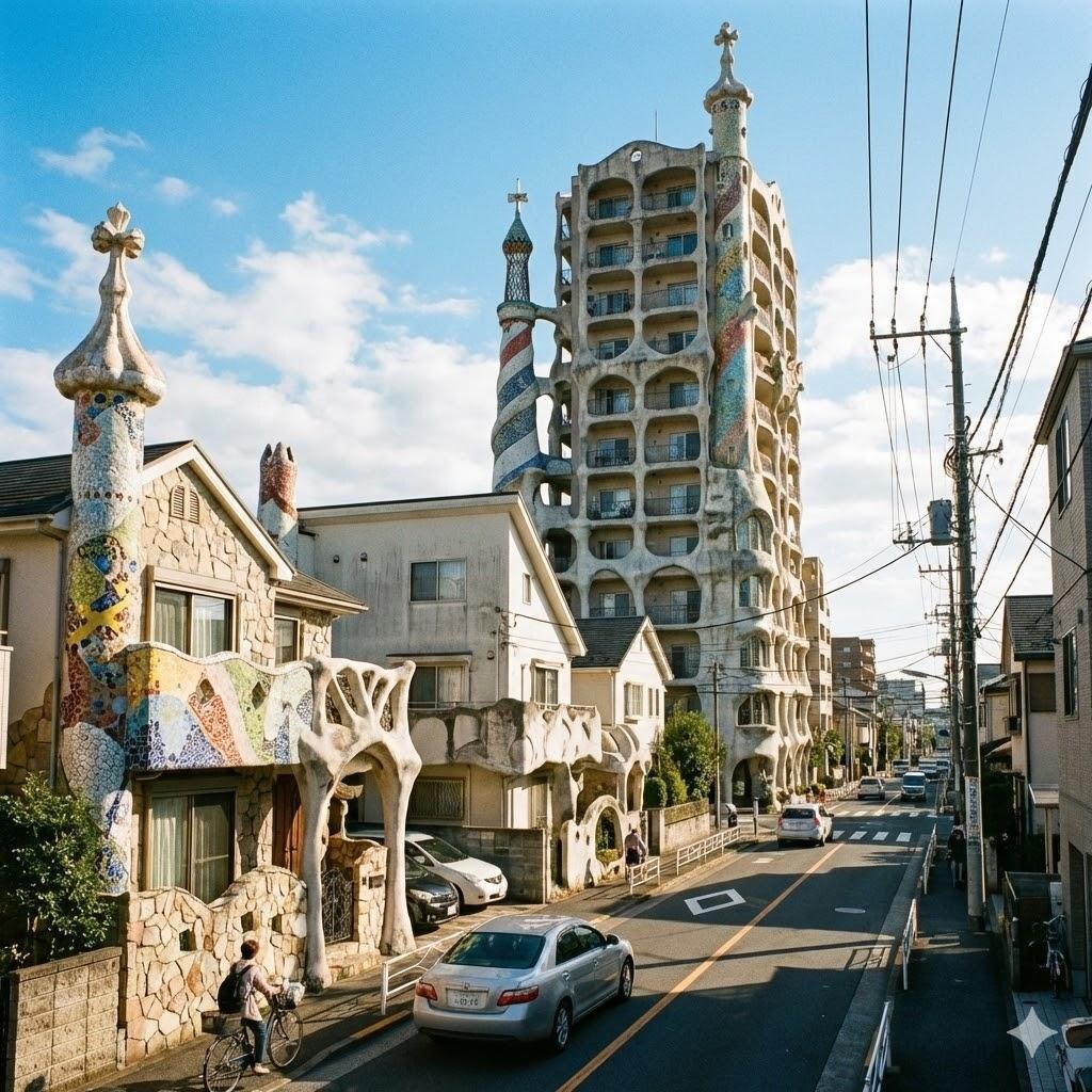 ガウディが改造した田舎町