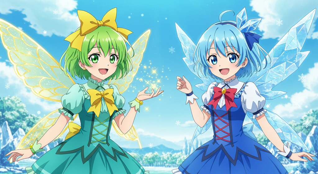 大妖精とチルノ