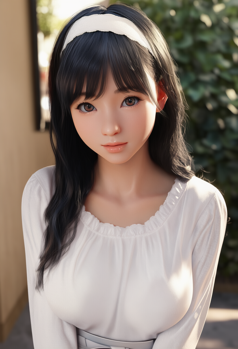 白い服の女性