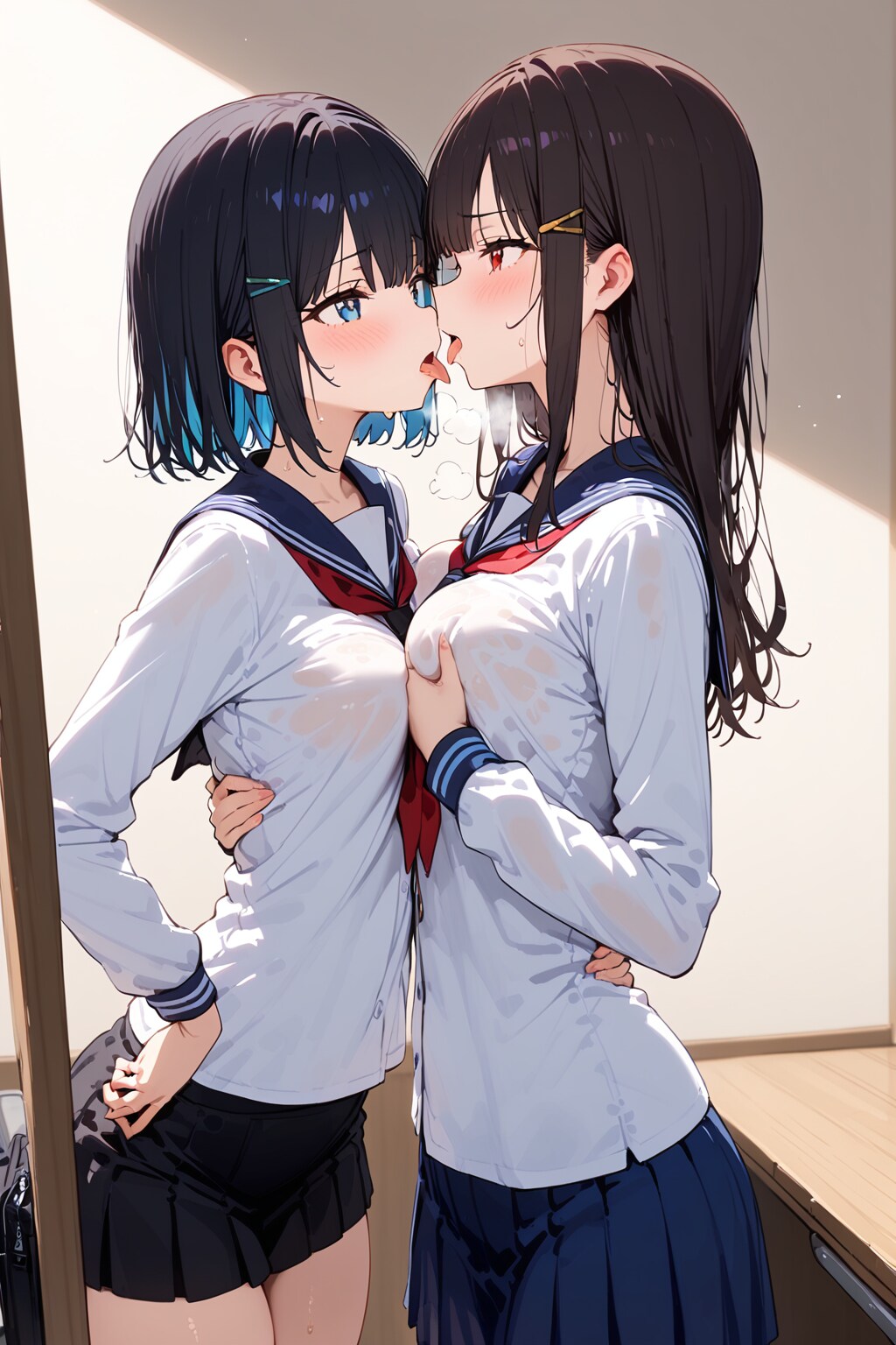 舐め合う２人