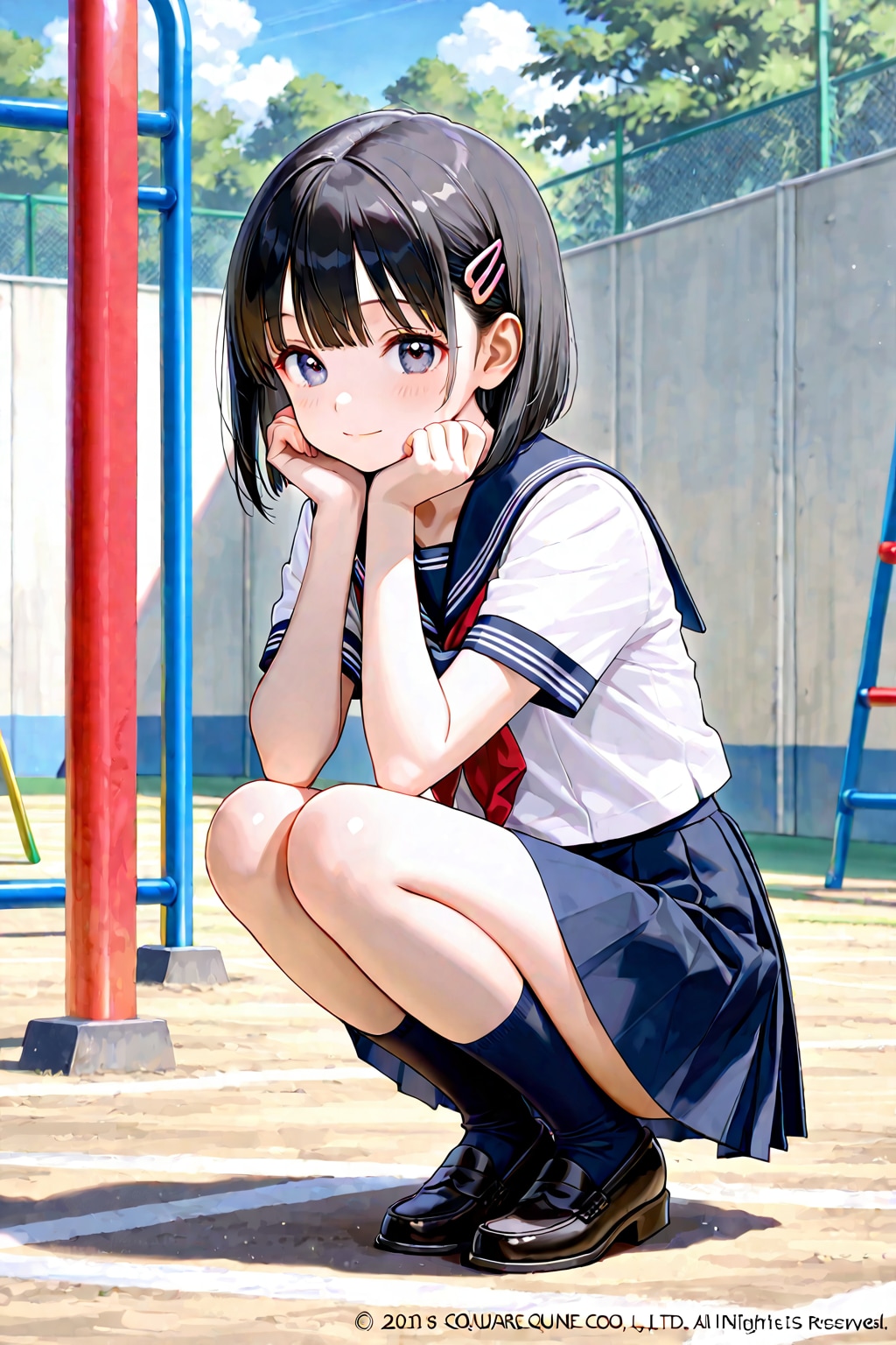 校庭(セーラー服)(LILY)(2)