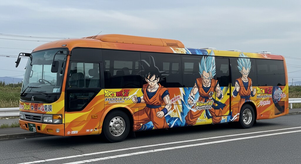 ドラゴンボール柄　観光バス　　リメイク版