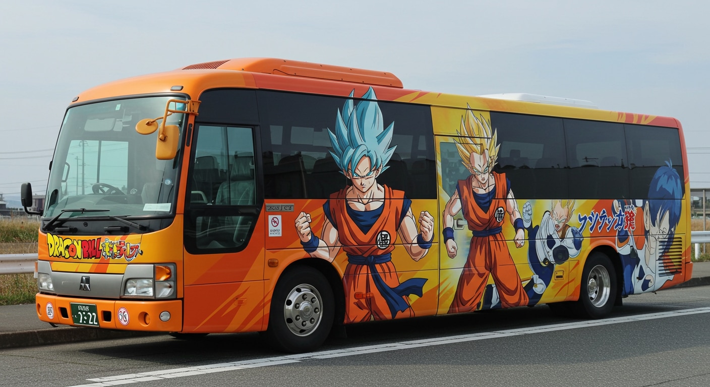 ドラゴンボール柄　観光バス　　リメイク版 | の人気AIイラスト・グラビア