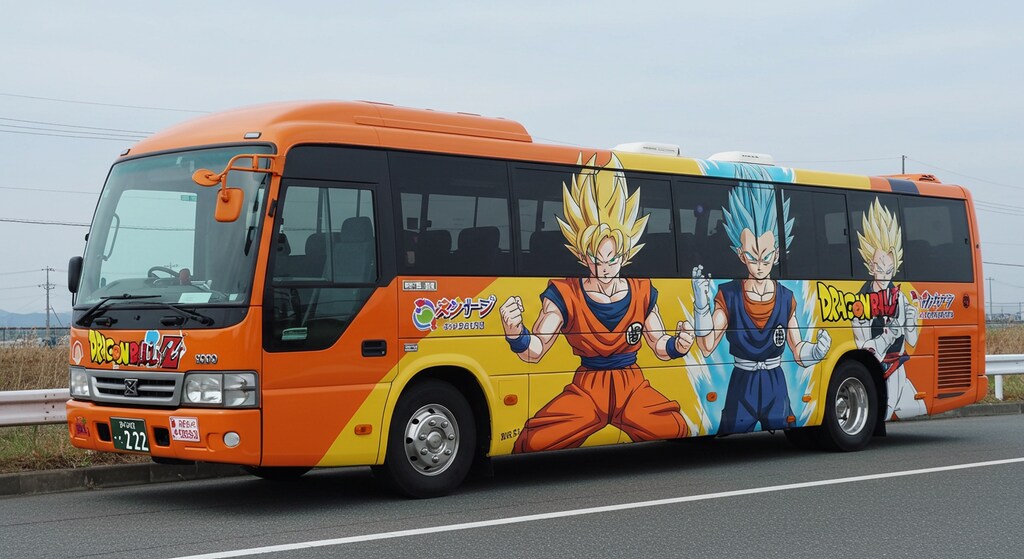 ドラゴンボール柄　観光バス　　リメイク版
