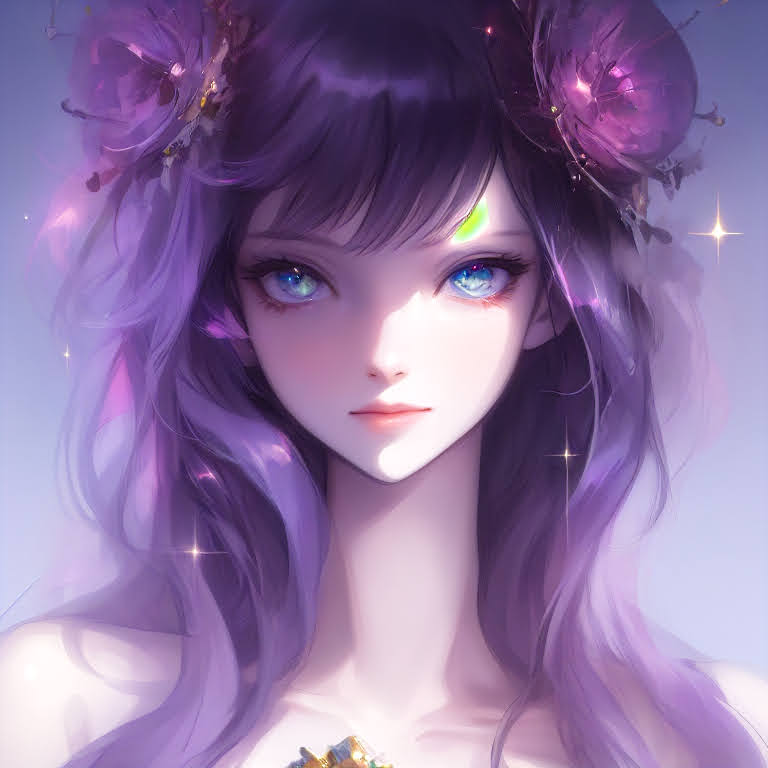 紫② | の人気AIイラスト・グラビア