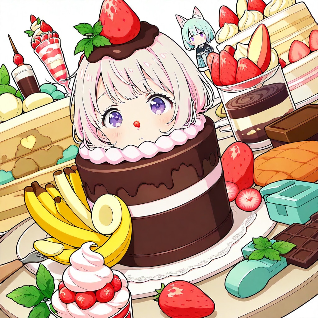 ケーキーの姿に、私をプレゼント