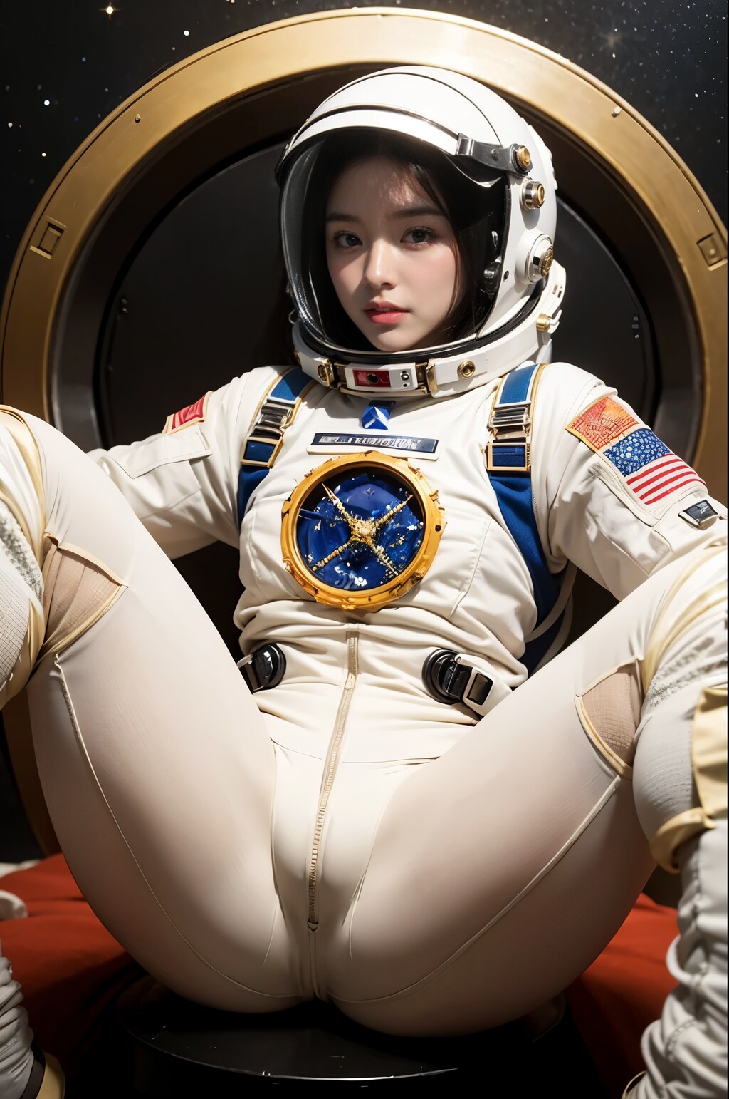 宇宙服開脚！