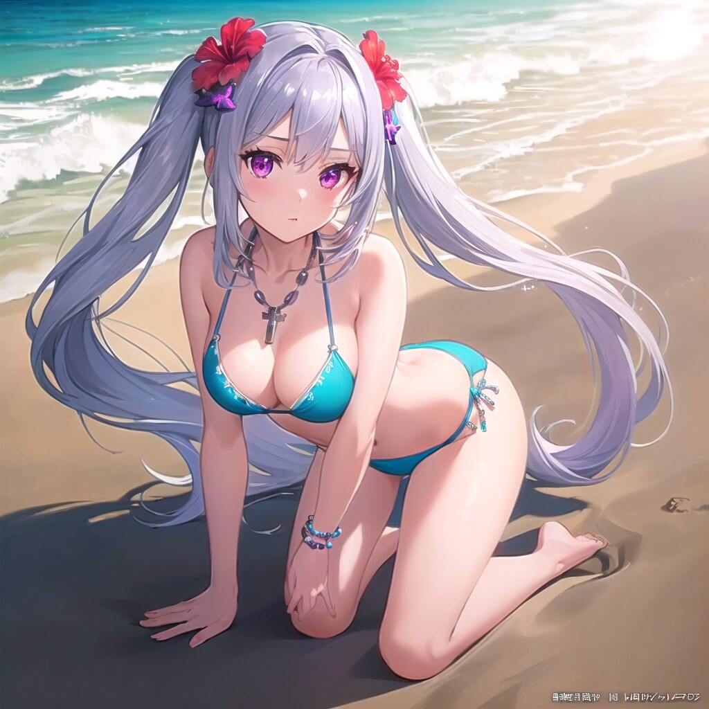 銀髪ツインテちゃん夏の思い出